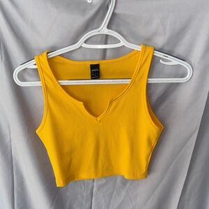 SHEIN Vibrant Yellow Crop Top